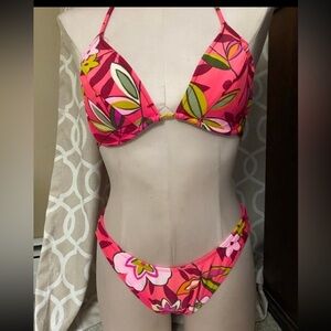 Vintage Y2K Victoria’s Secret Y2K 90s  floral bikini swimsuit sz M 36D